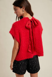 Mohair Sweater Vest Marsala