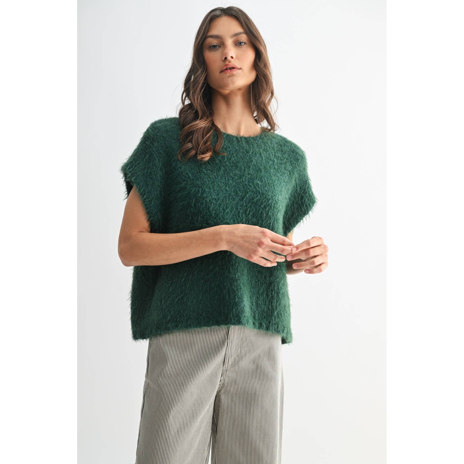 Mohair Sweater Vest Marsala