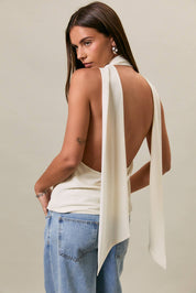 Sadie Scarf Top Cream