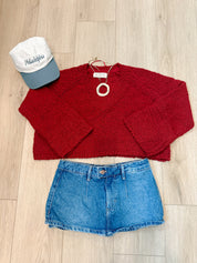 Heartland Cotton Pullover | Richest Red | Free People