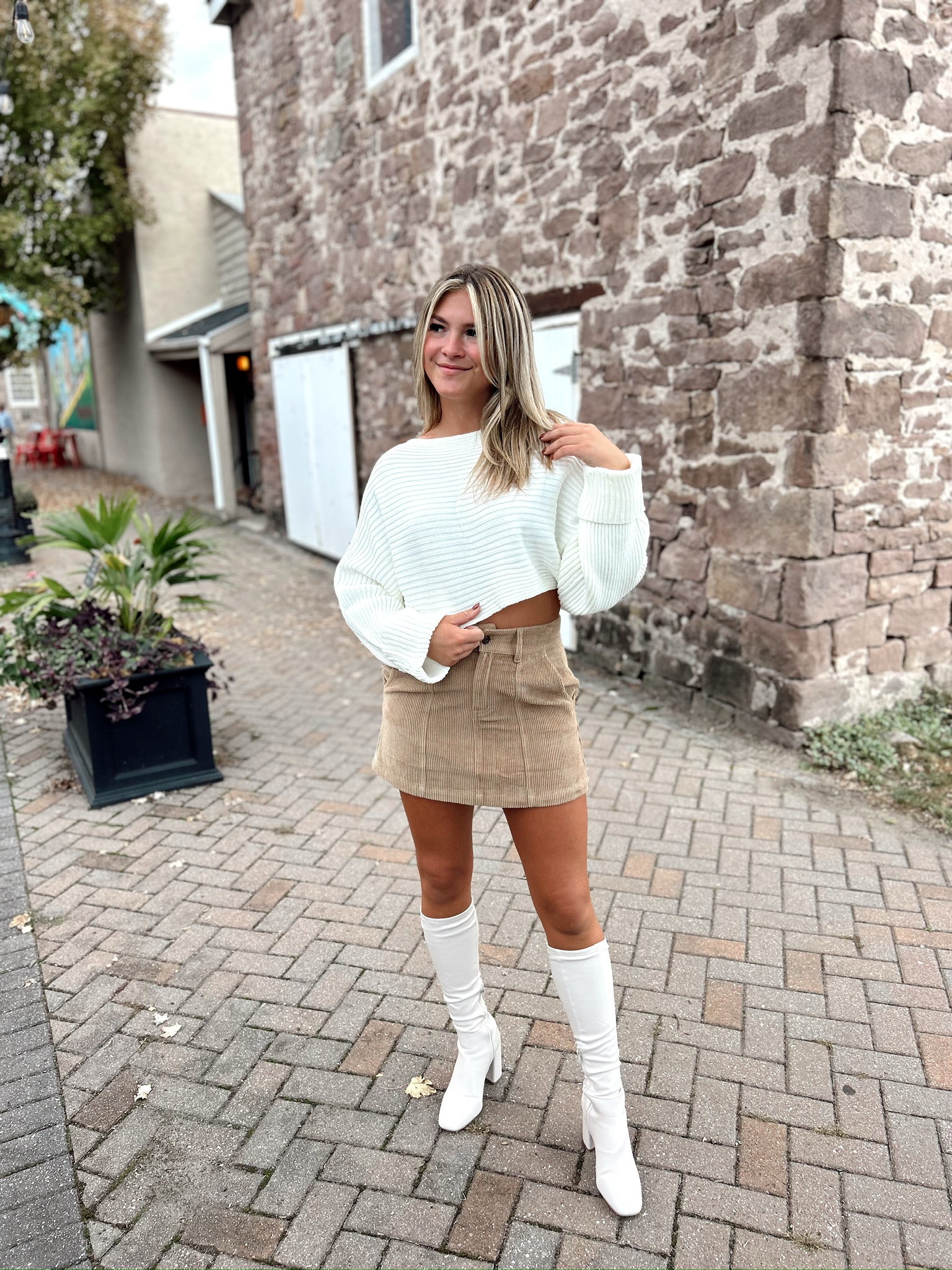 Make a Debut Mini Skirt Light Brown