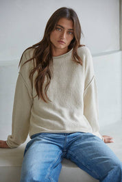 It’s Complicated Knit Sweater in Natural