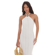 Starfish Crochet Maxi Dress in Ivory