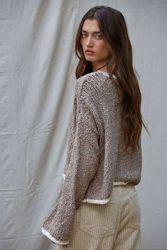 Sophia Sweater Mocha/Ivory