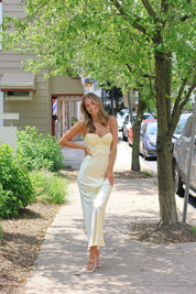 Seashell Satin Midi Light Yellow