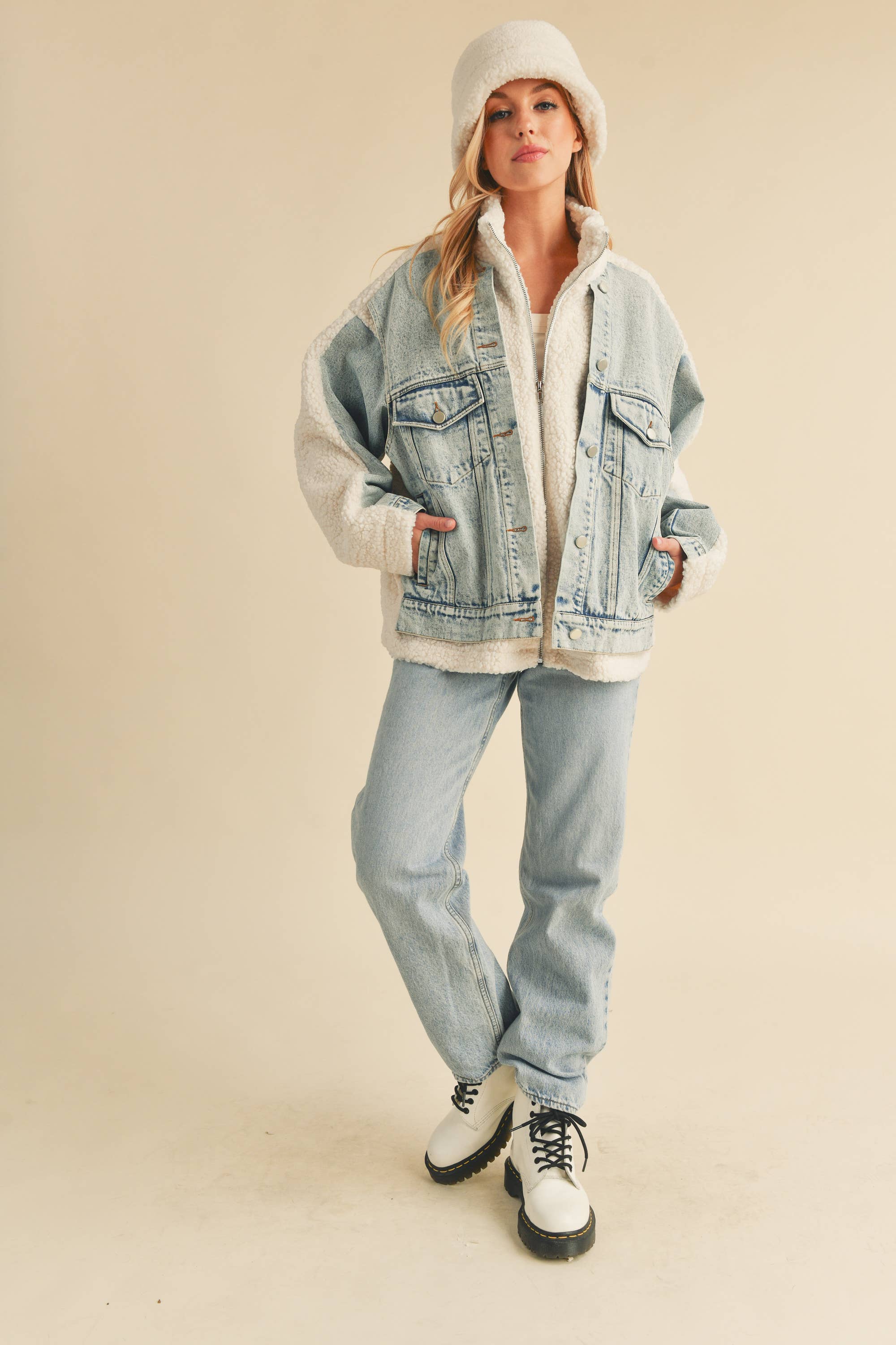 Aspen Denim Sherpa Jacket