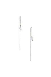 Barely There Chain and Crystal Dangle Earrings: Light Topaz Crystals with 18k Gold Plating