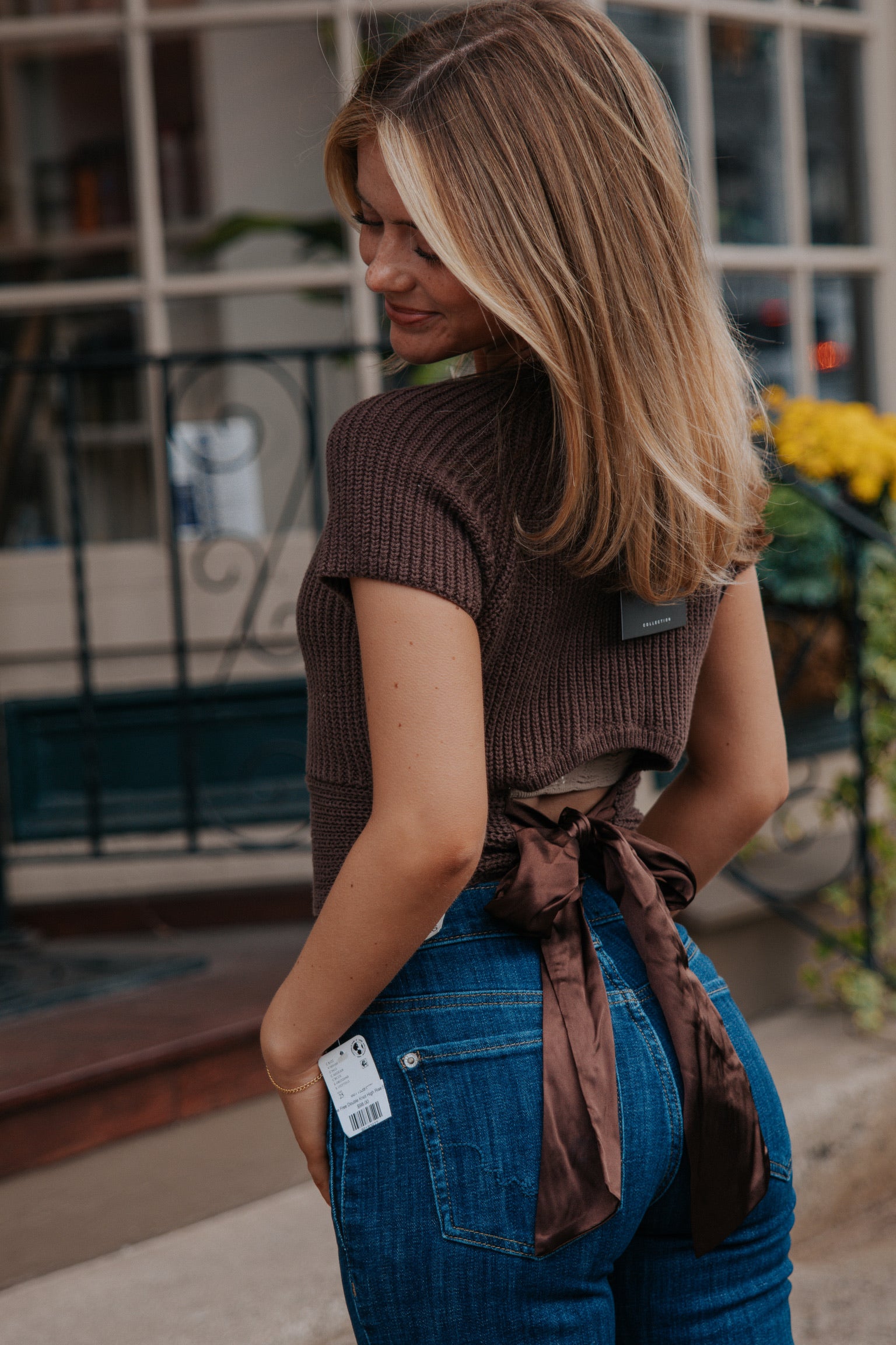 Bree Bow Top Chocolate Brown