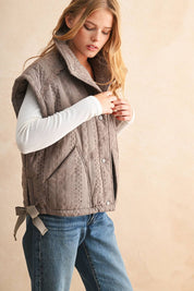 Crochet Lace Puffer Vest
