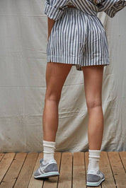 Sail Away Stripe Shorts Navy