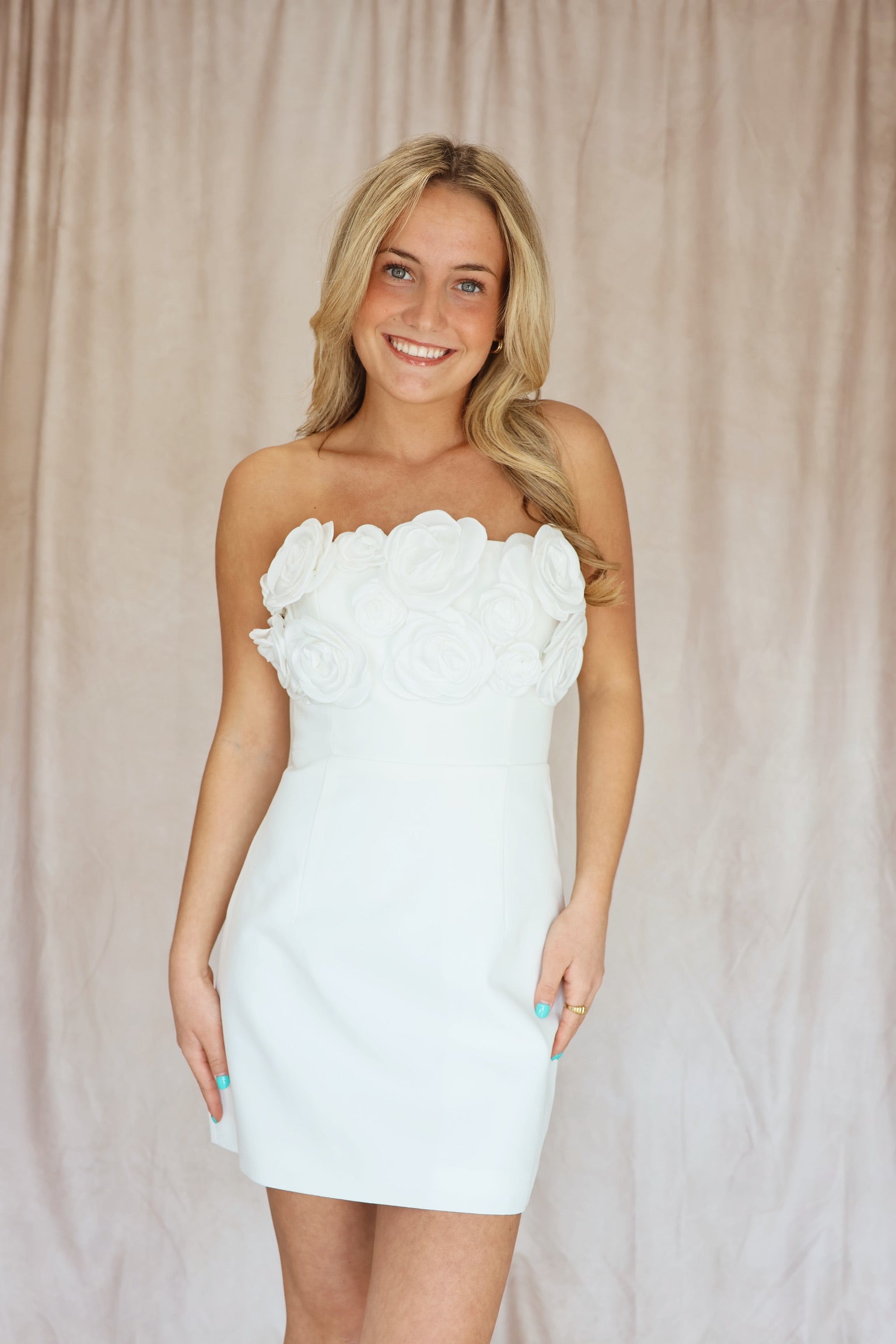 AVERIE MINI DRESS - IVORY