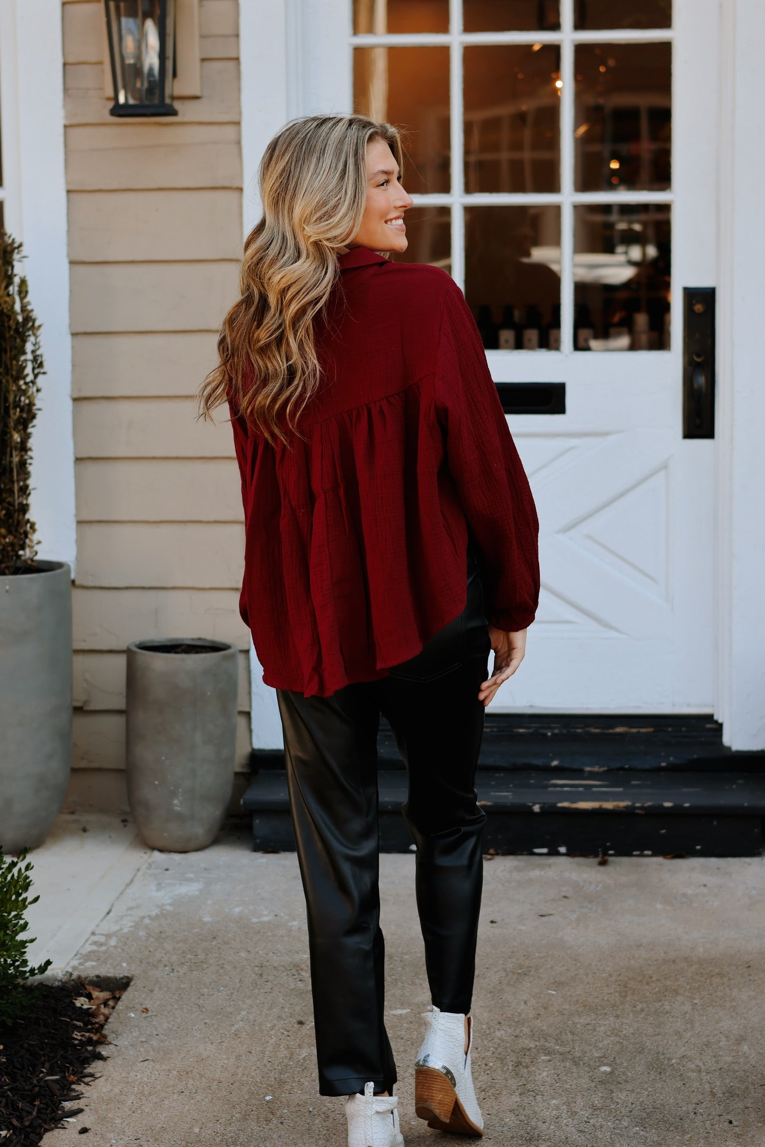 Lyssy Top Burgundy