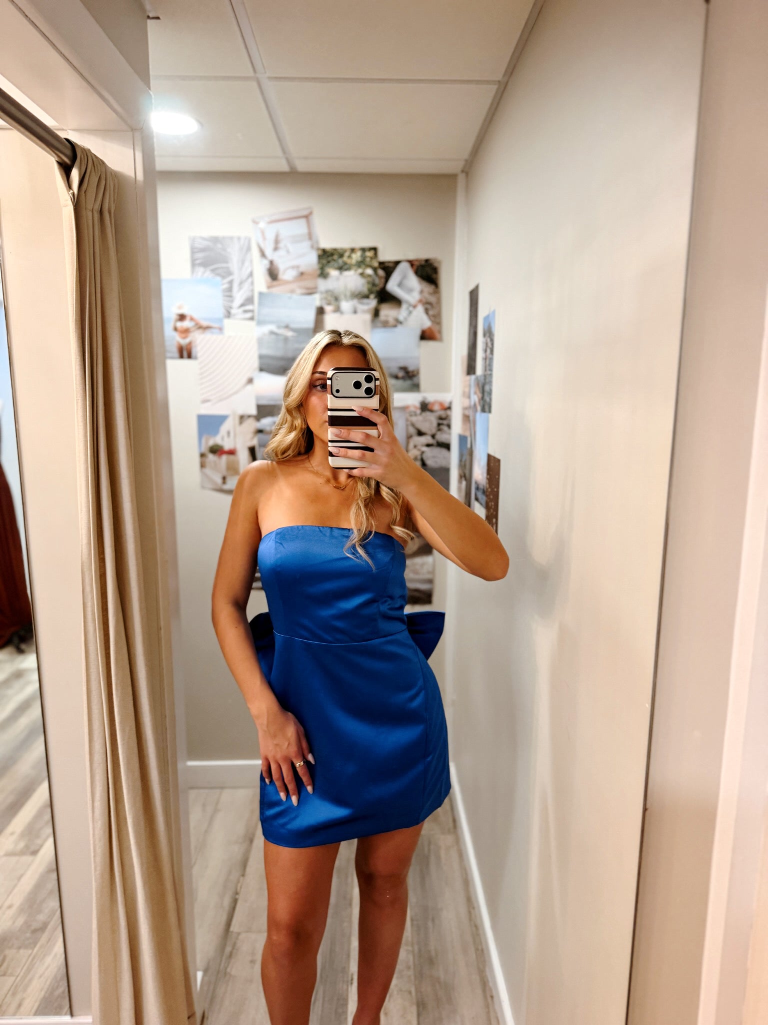 Melody Bow Back Dress In Royal Blue | Lulus