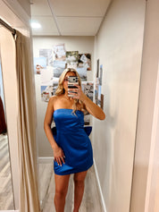 Melody Bow Back Dress In Royal Blue | Lulus