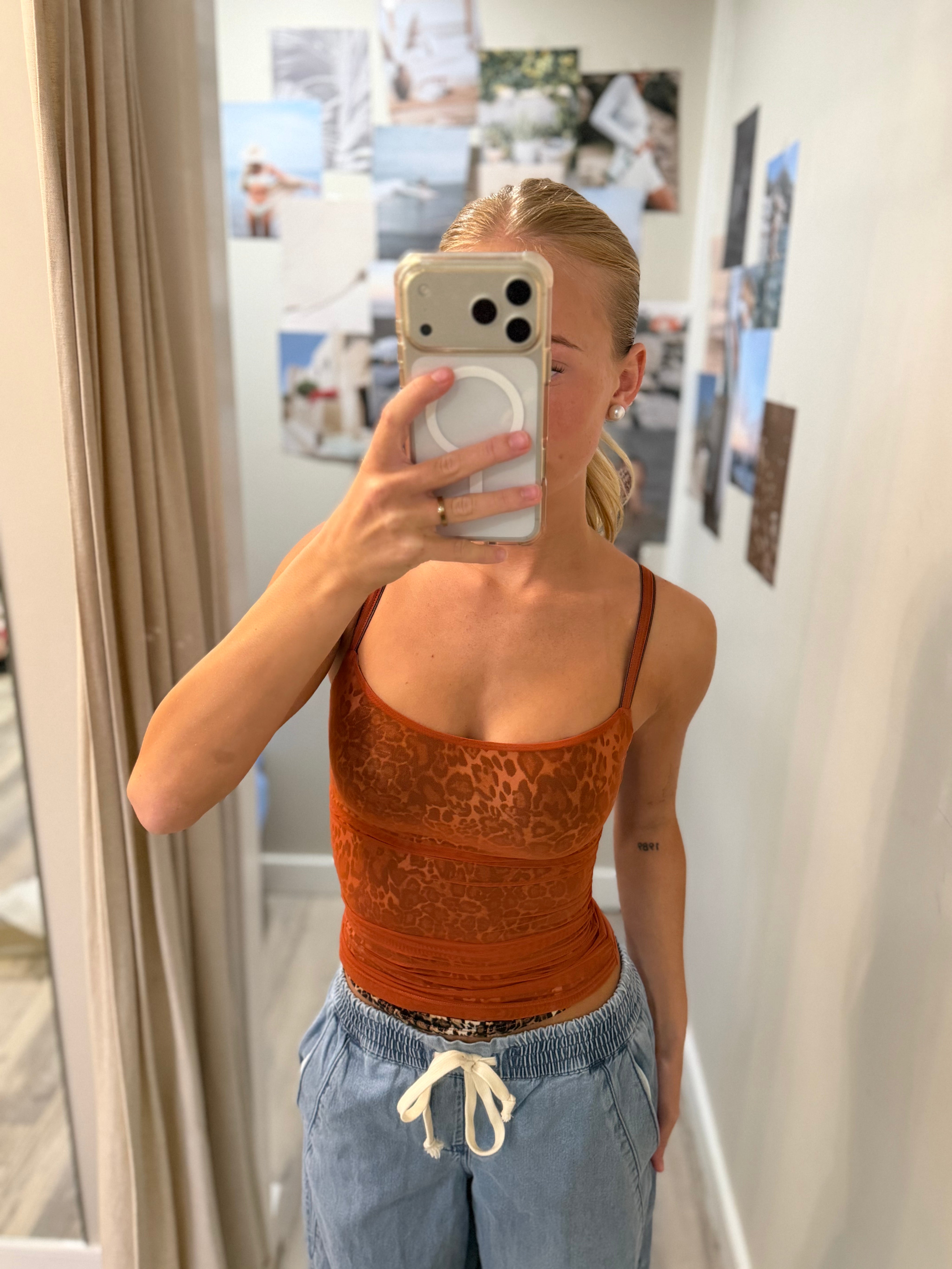 Sugar & Spice Cami | Brown Cheetah Combo | Free People