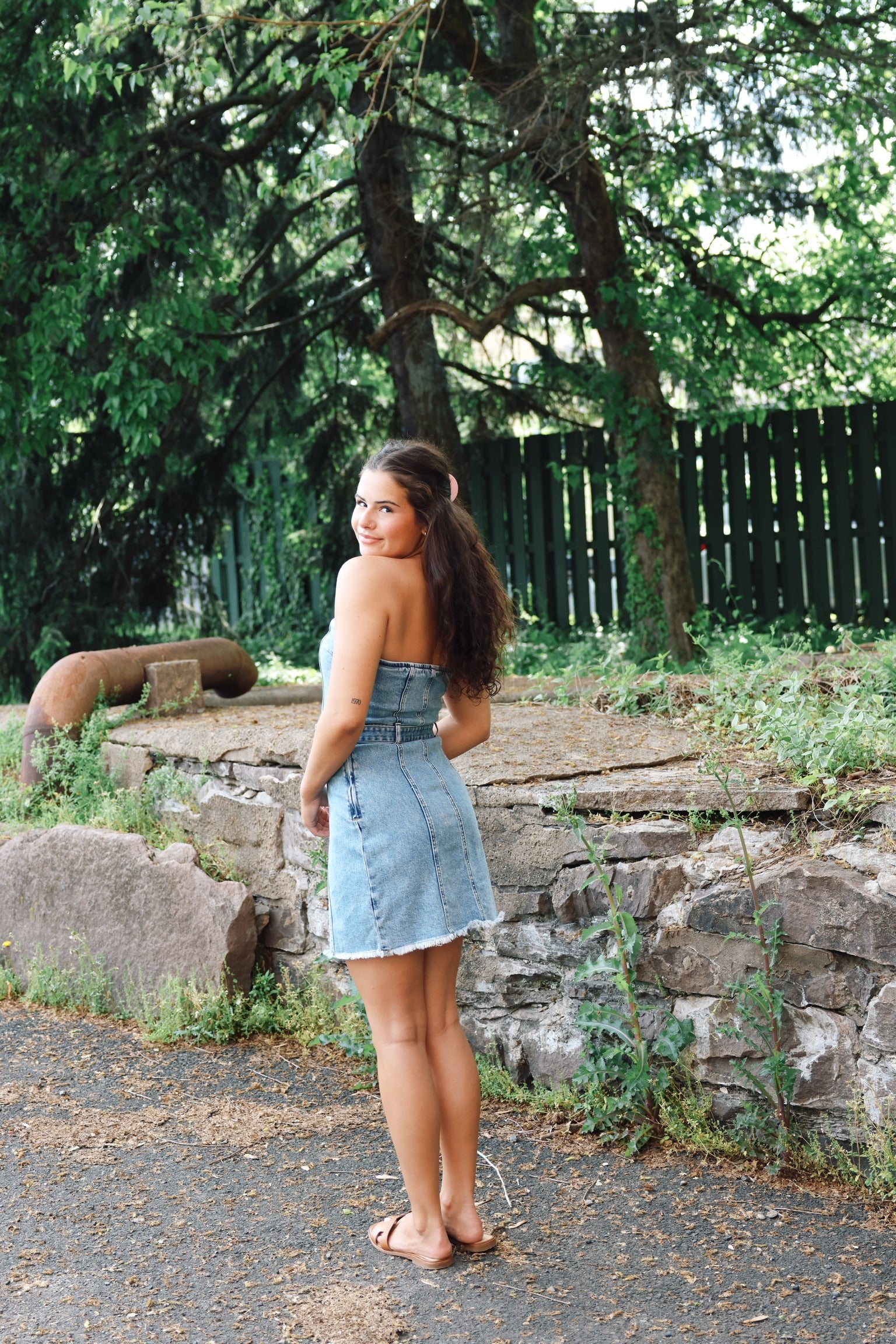 Matilda Strapless Denim Mini Dress
