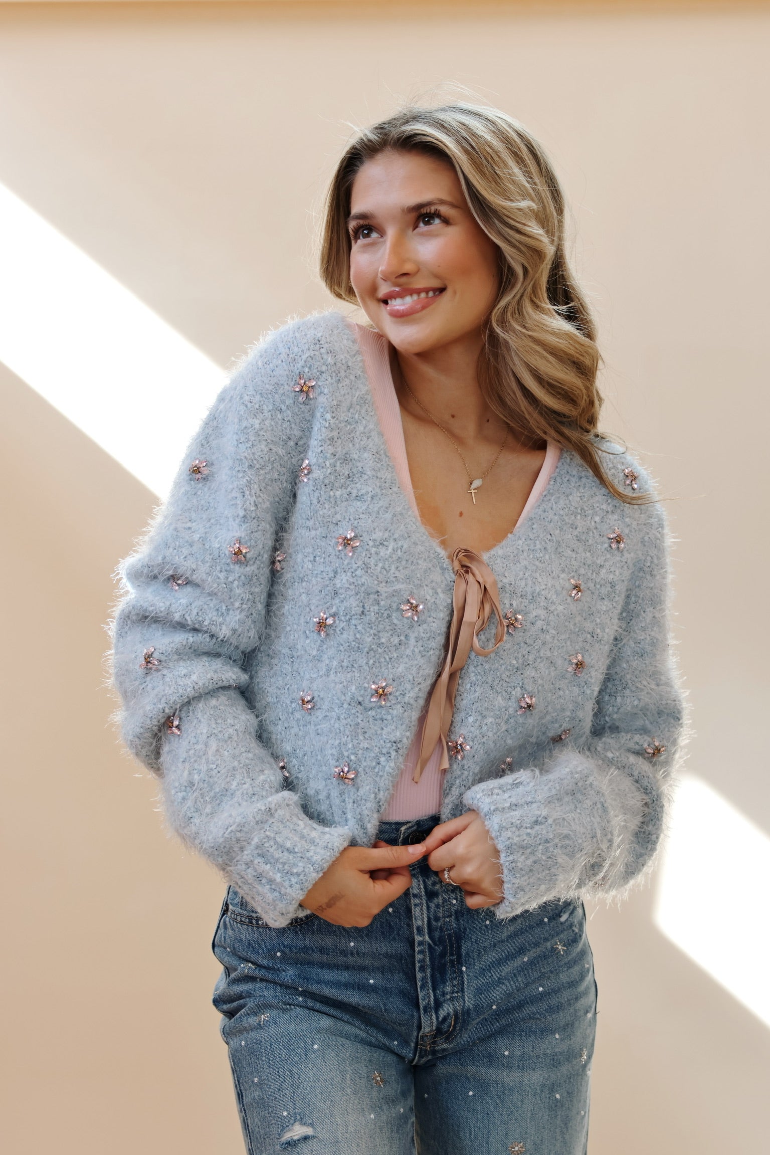 Twinkle Cardi Pearl Blue Combo