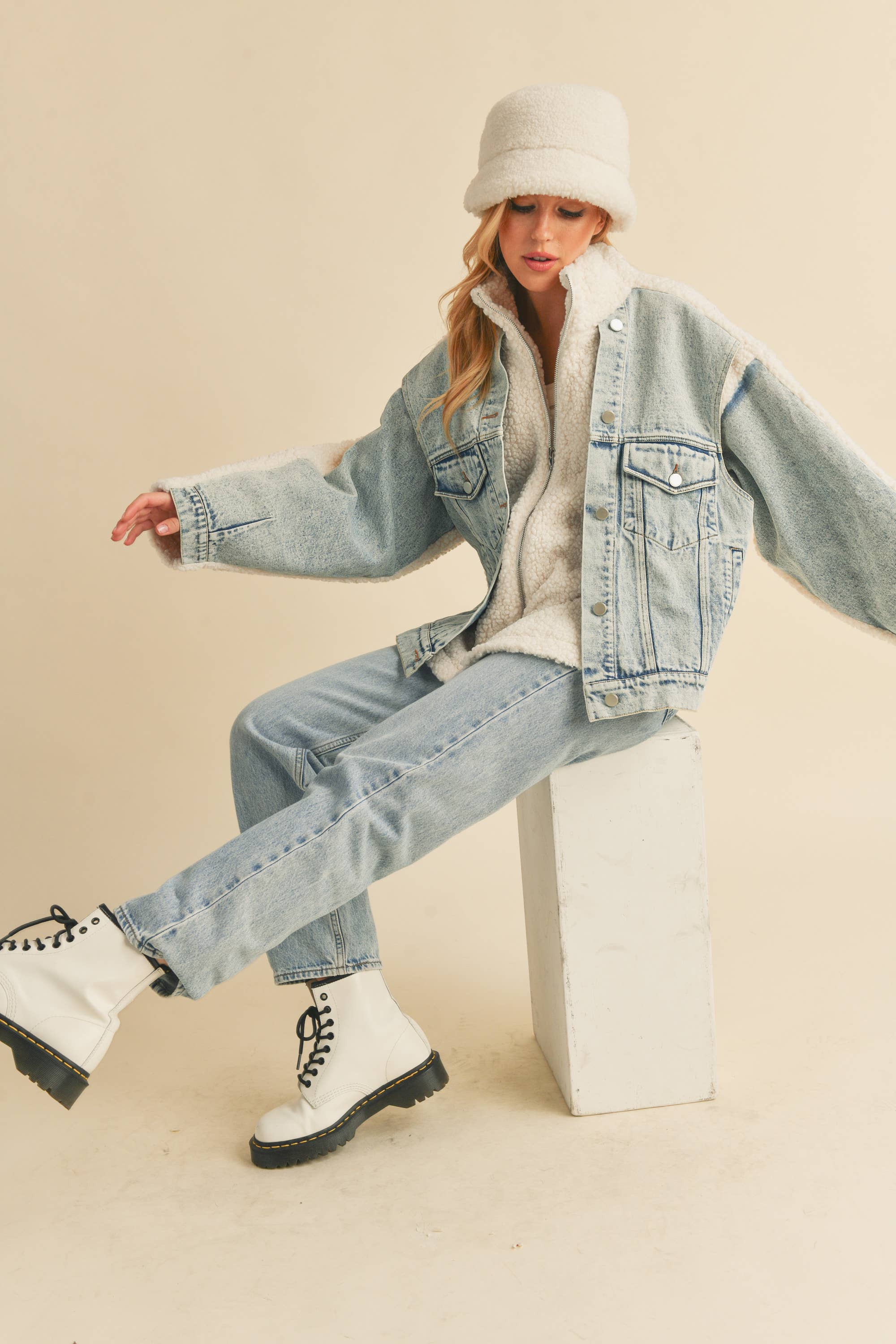 Aspen Denim Sherpa Jacket