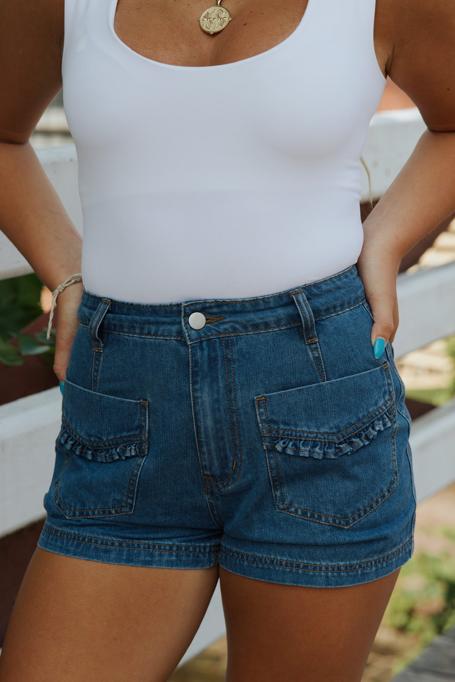 Sunflower Shorts Denim Blue