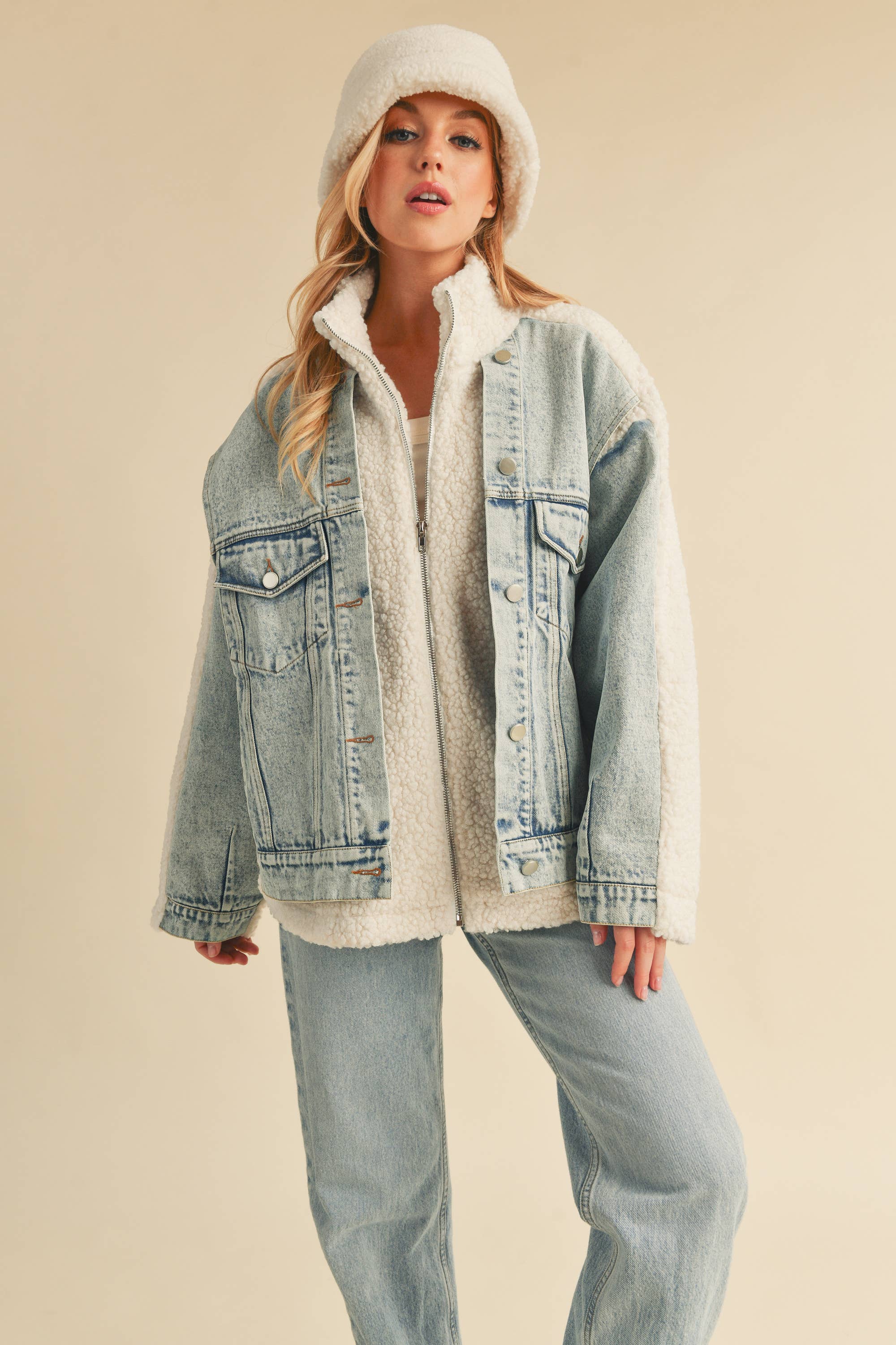 Aspen Denim Sherpa Jacket