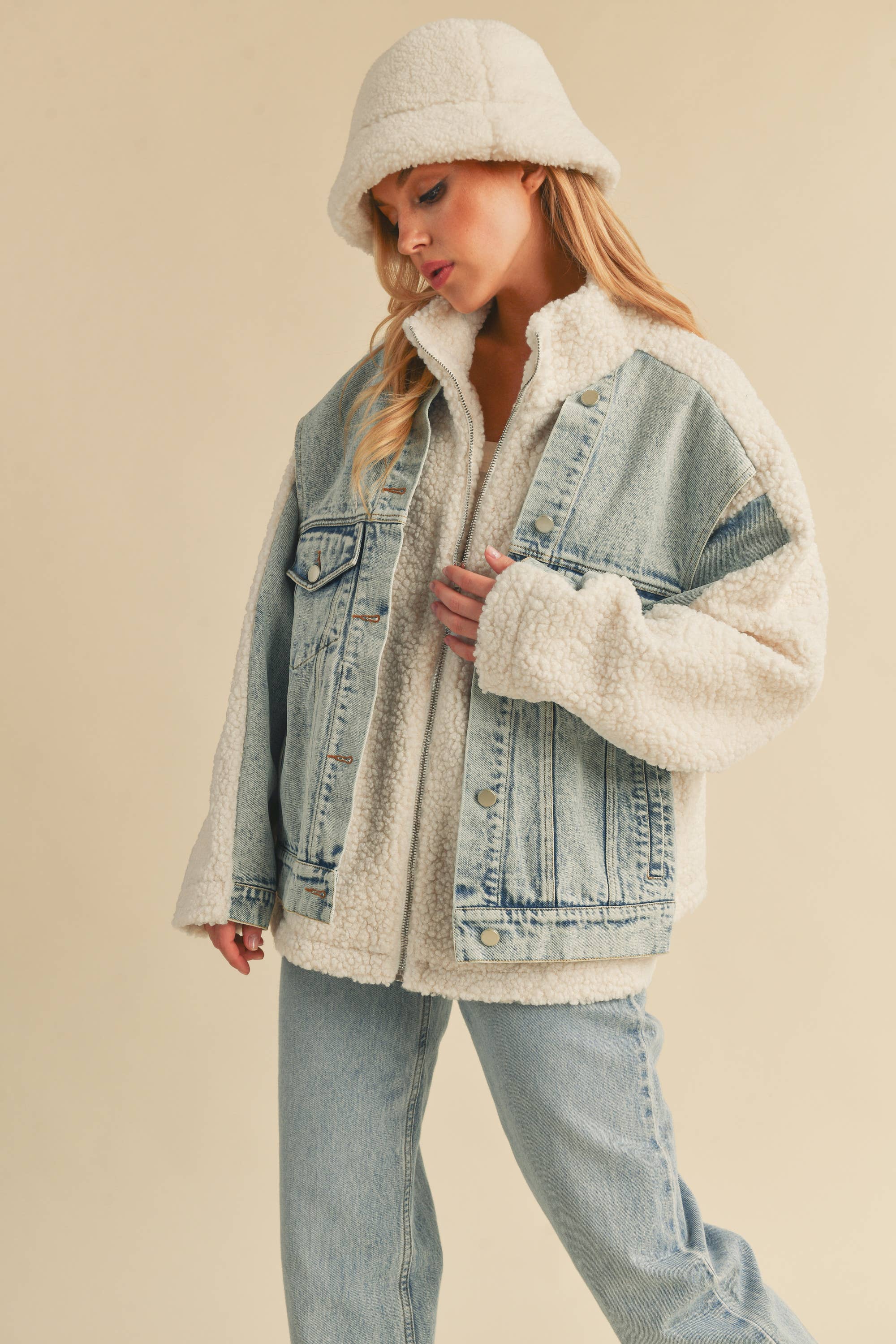Aspen Denim Sherpa Jacket