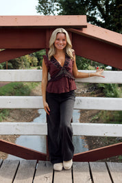 Dream On Beaded Tank Chocolate Combo FP
