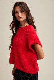 Mohair Sweater Vest Marsala
