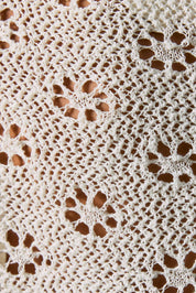 Flower Child Crochet Poncho Cream