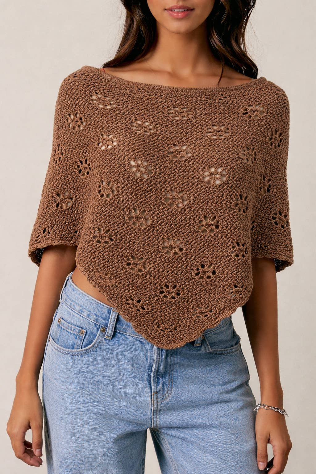 Flower Child Poncho Mocha