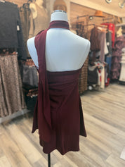Eventful Day Mini Dress in Burgundy