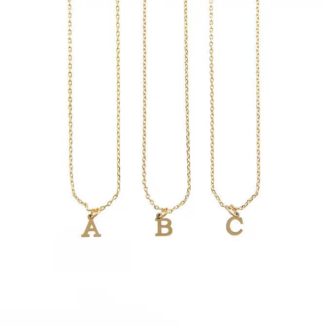 Waterproof Gold Dainty Initial Necklace
