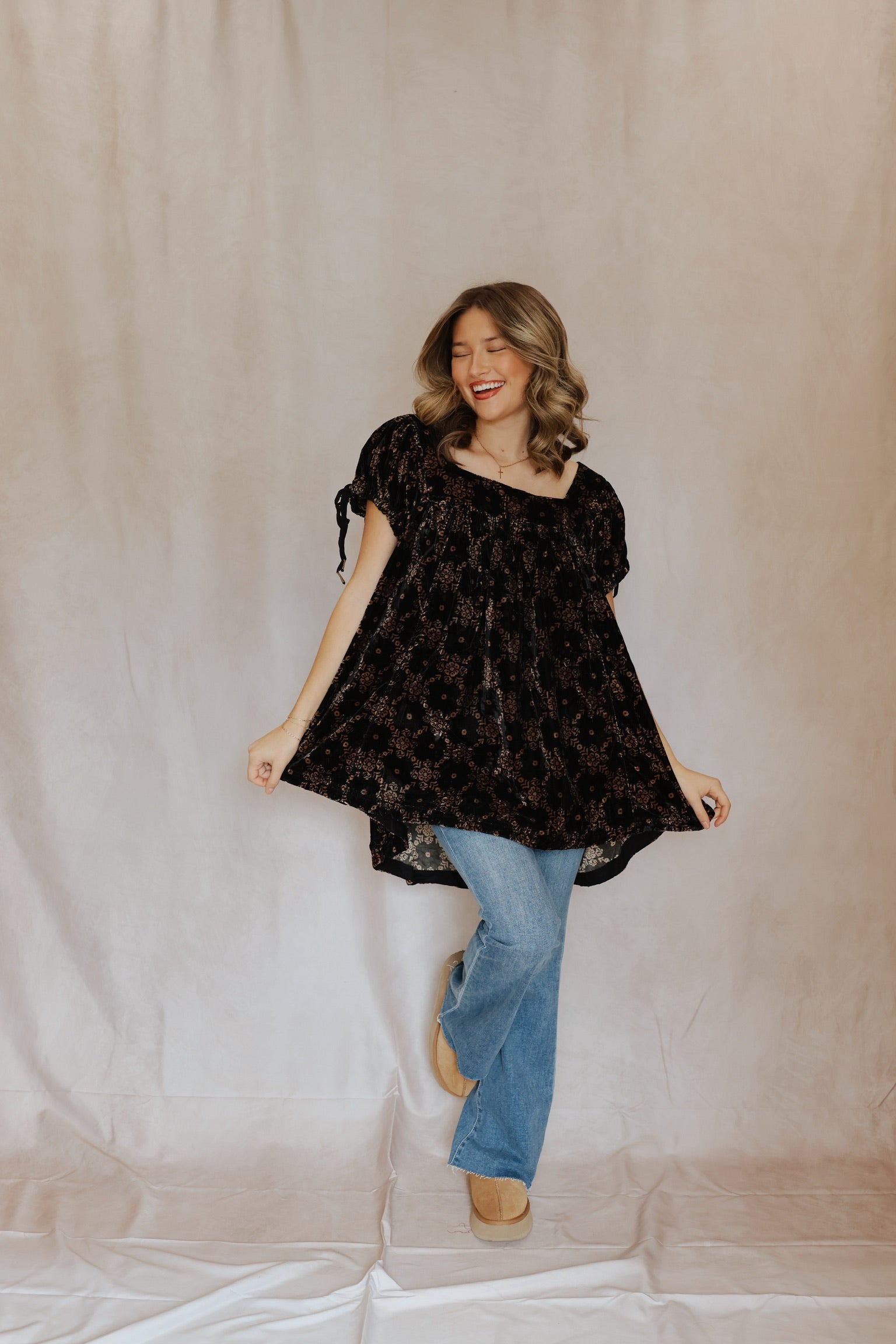 Velvet Summer Camp Tunic Black Combo FP