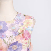 Floral Embroidery Two Piece Multi-Colored