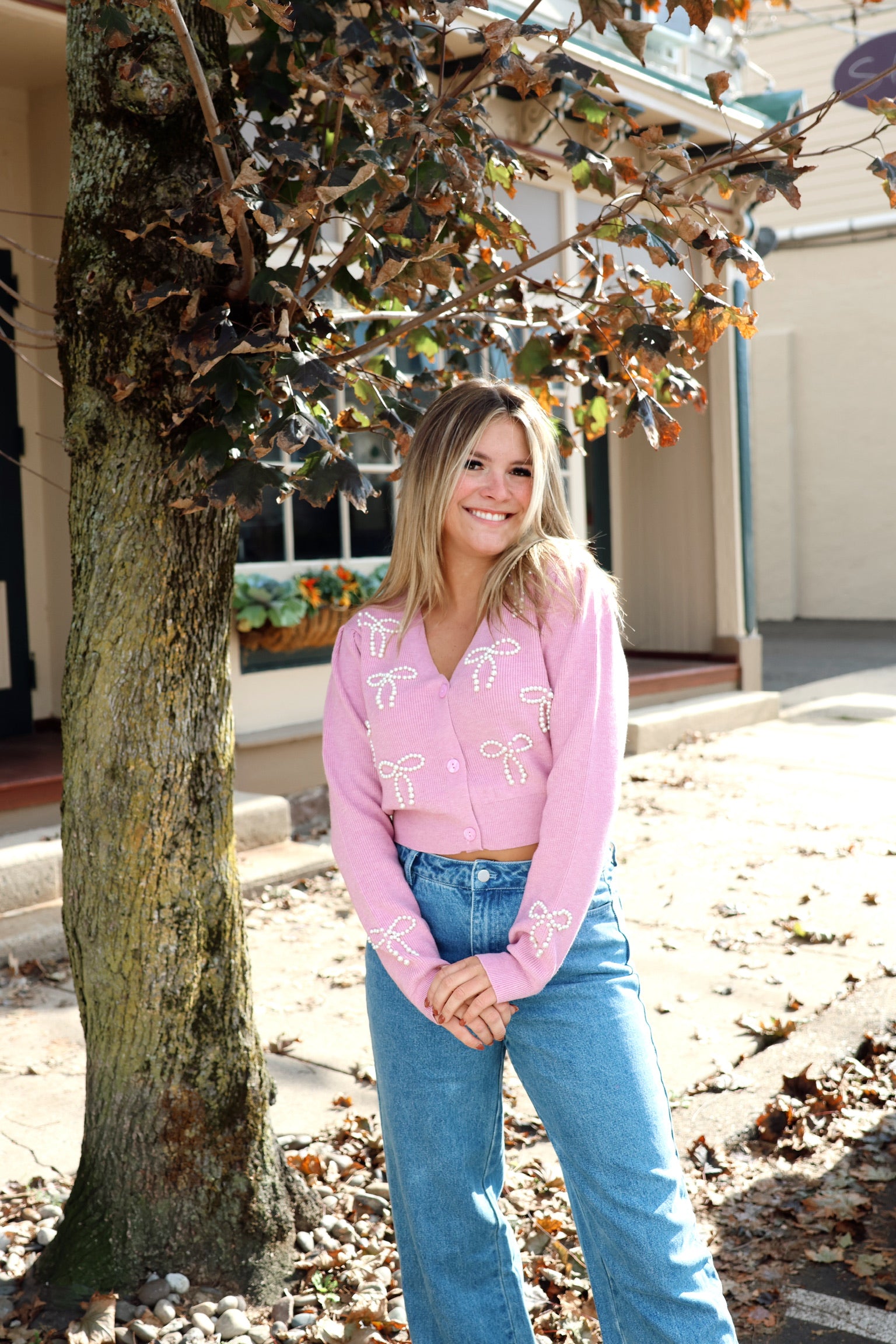 Pink Pearly Club Cardi