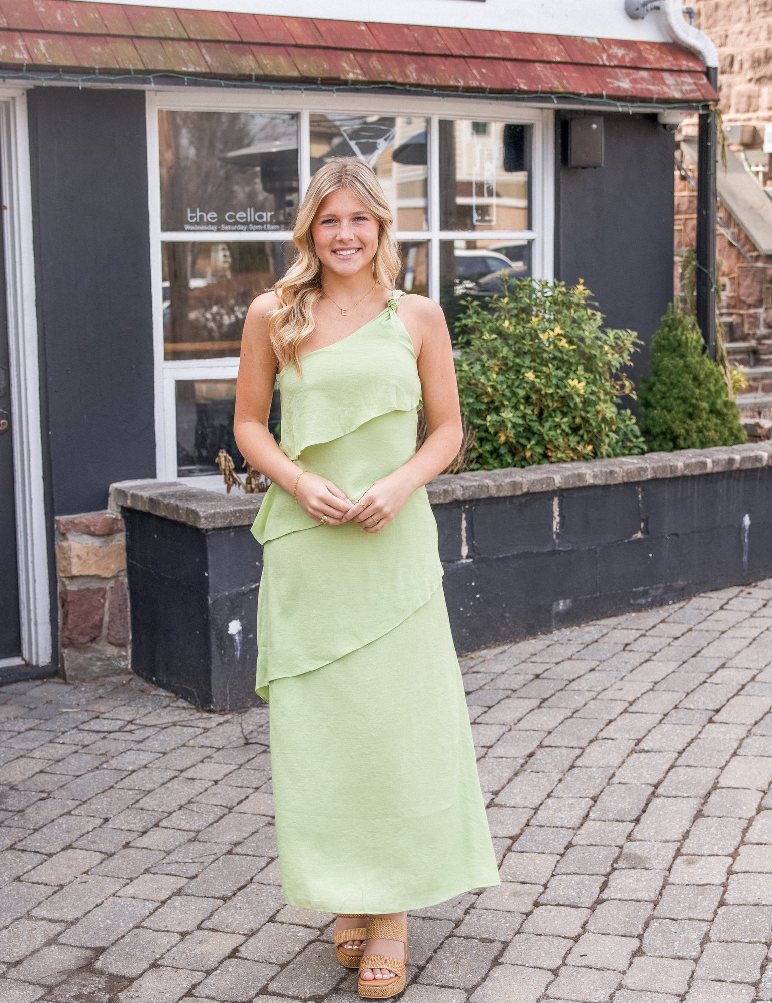 green rose dress Pinah Dress In Green Graphic Rose Jacquard