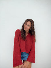 Heartland Cotton Pullover | Richest Red | Free People