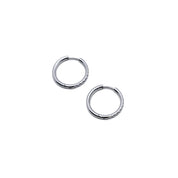 18mm Silver Diamond Hoops
