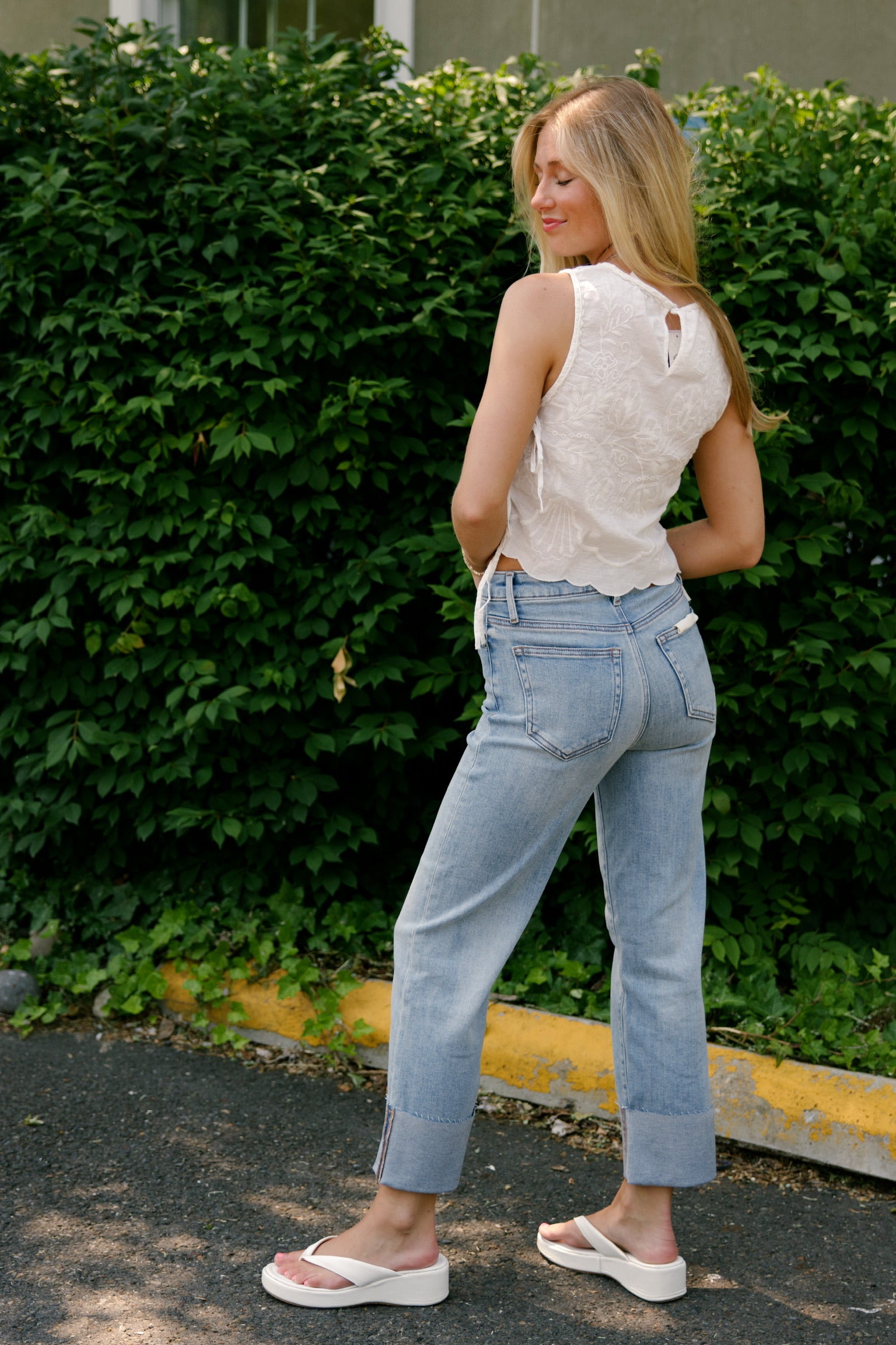 Ella High Rise Straight Jean