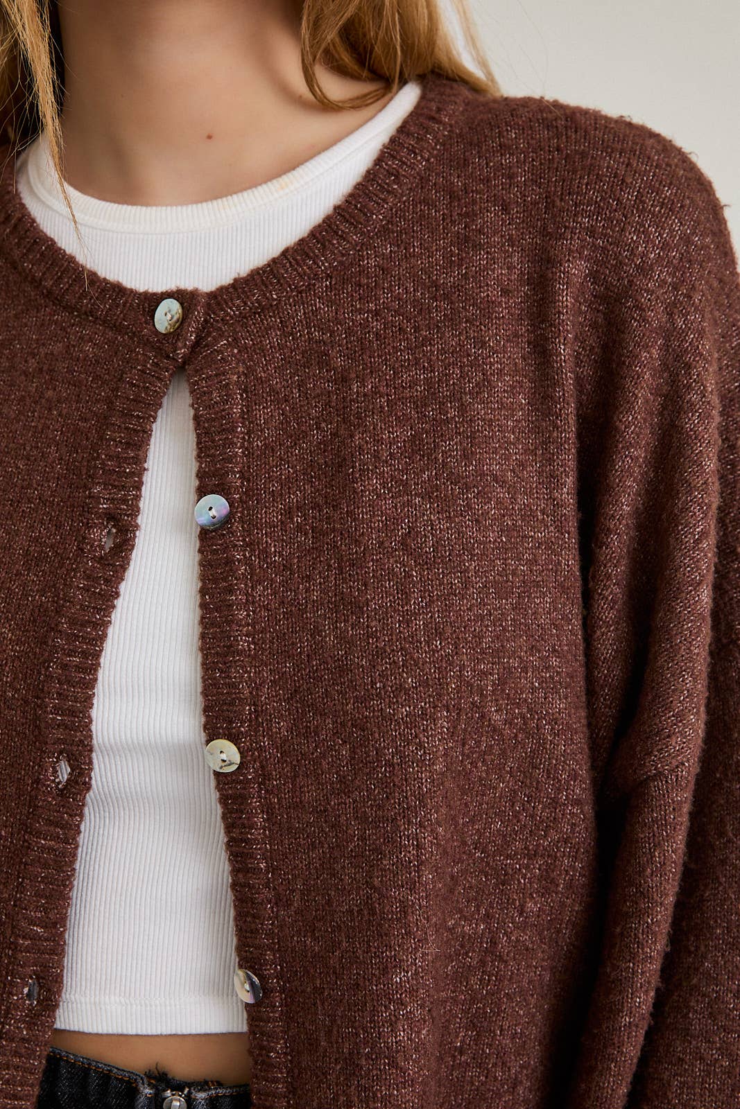 Oversized Teddy Cardigan Chocolate