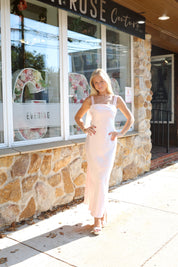 Swept Away Satin Maxi Blush