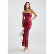 Found Love Floral Maxi Red Combo