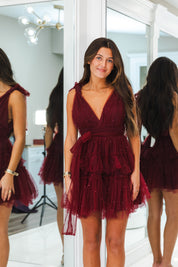 Breakfast at Tiffanys Tulle Mini Burgundy