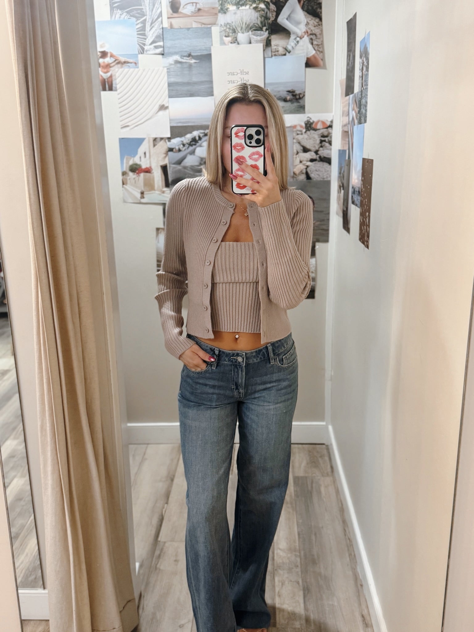 Mocha Cardigan Set