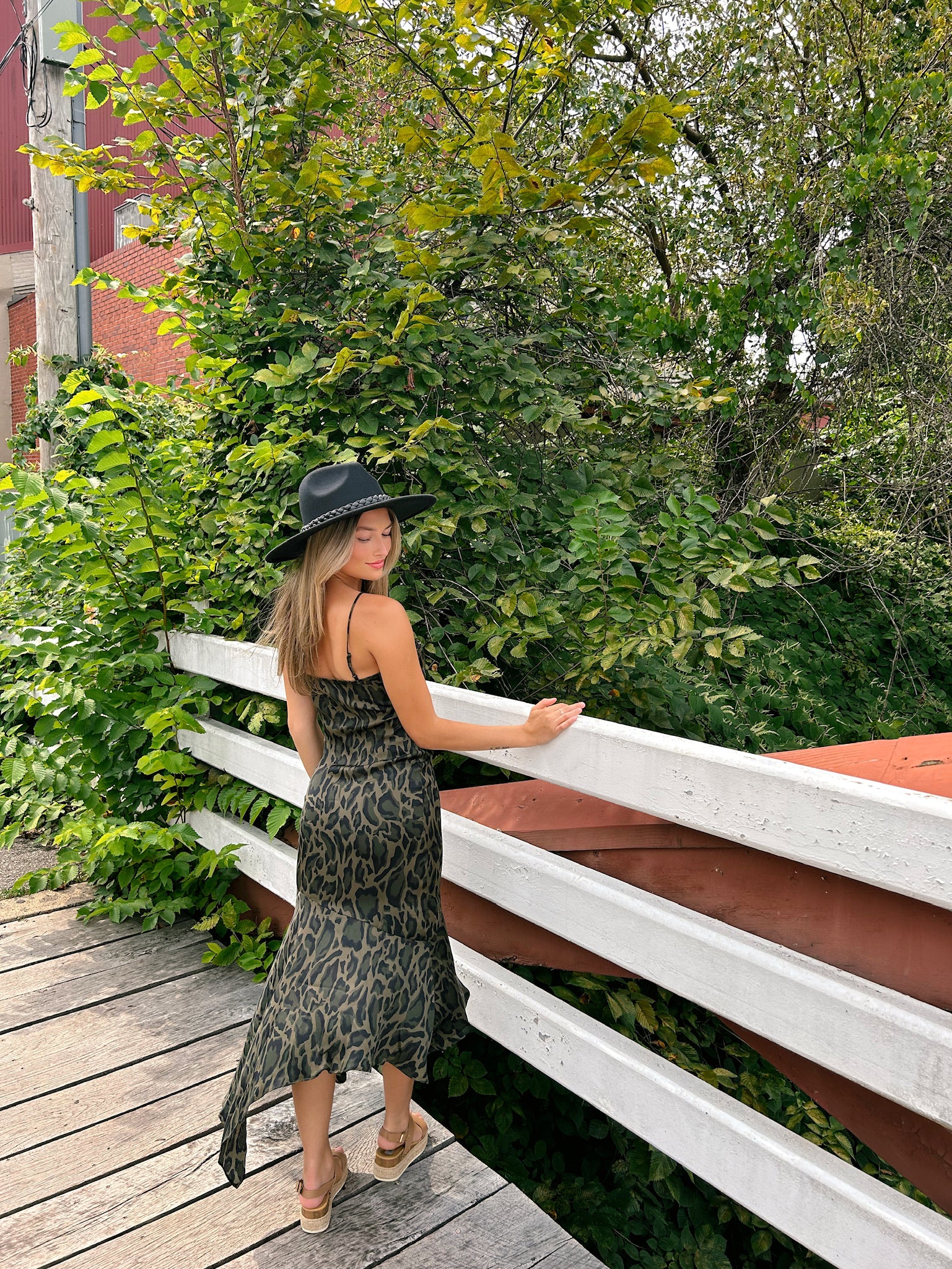 leopard print satin slip dress Lucille Leopard Print Satin Slipdress M