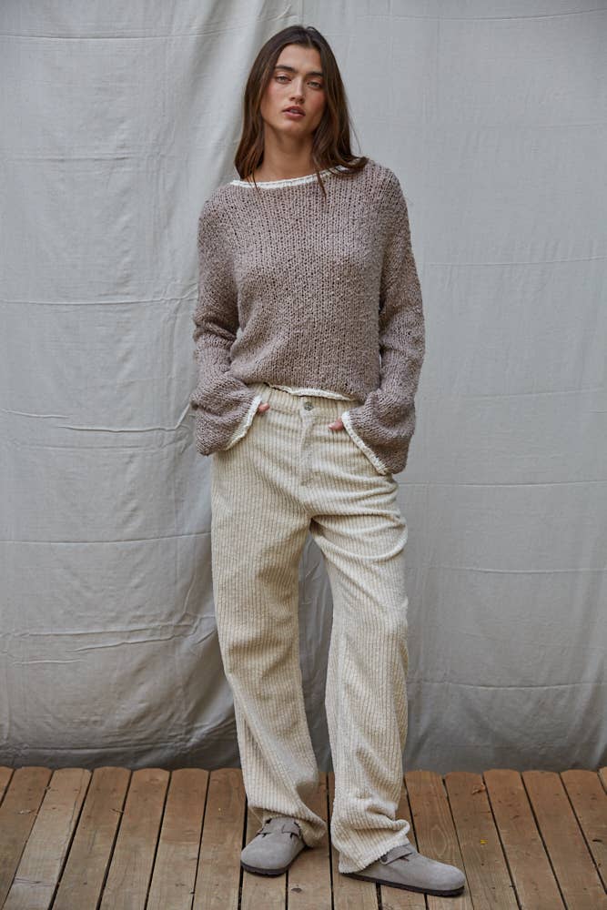 Sophia Sweater Mocha/Ivory