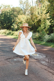 Poplin Mini Dress Ivory