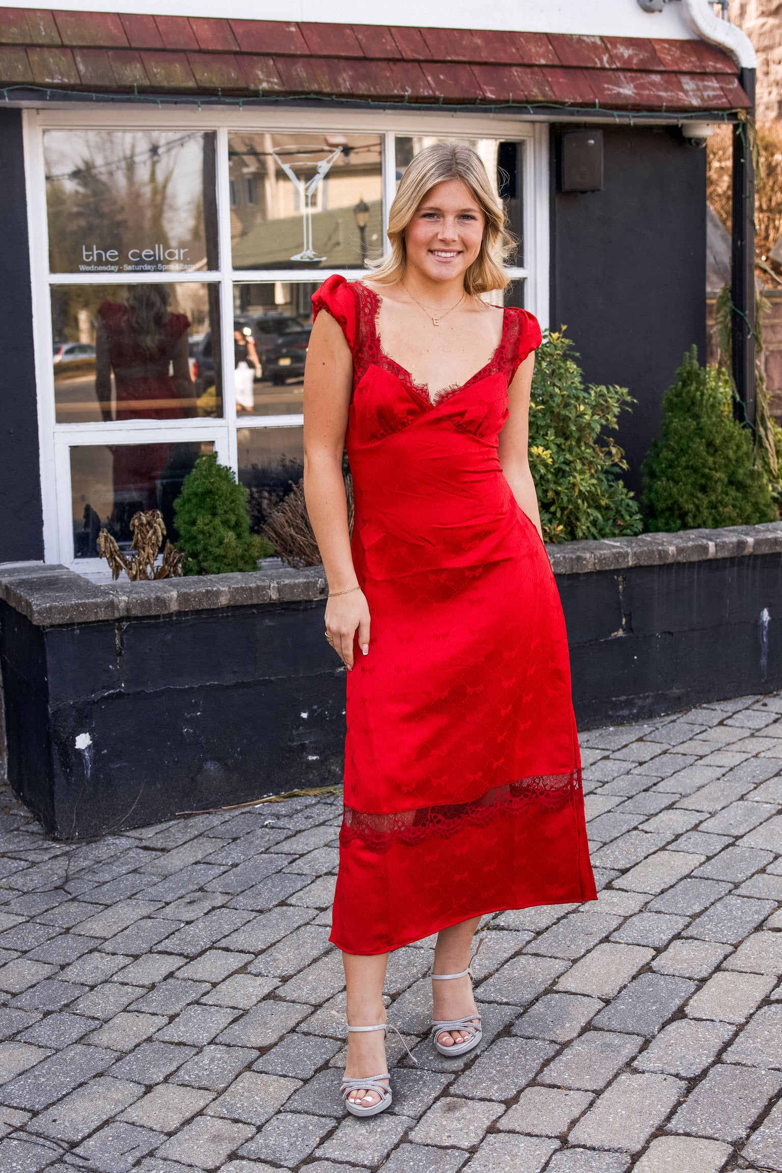 free people red dress Size 10 BLACK AND Midweight poplin fabric with satin trim and shoulder straps Free People Can't Help It