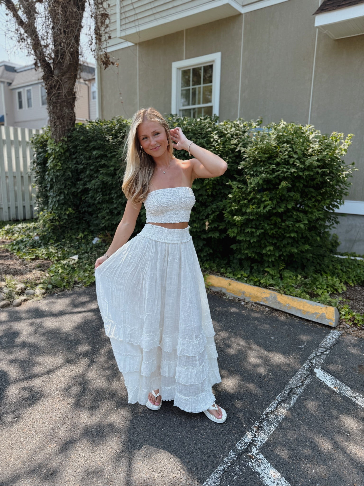 Brynn Maxi Skirt White FP