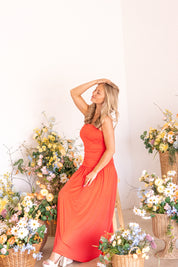 Santal Dress | Coral | NIA