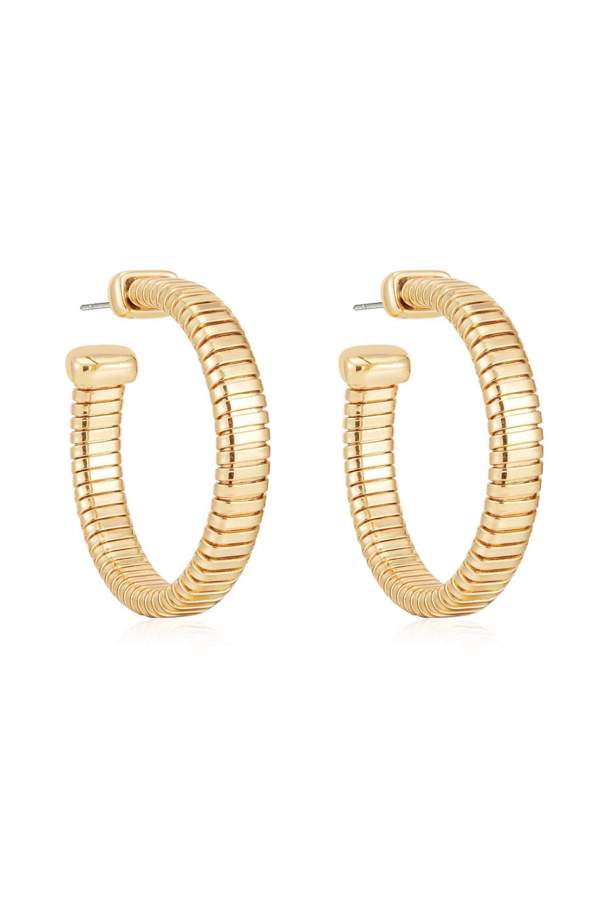 Your Essential Flex 18k Gold Plated Hoops: 18k Gold Plated / One Size